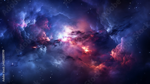 Nebula galaxy background  cinematic lighning