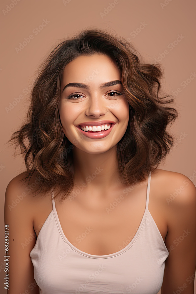 A beautiful woman with a smile A beautiful woman with a smile