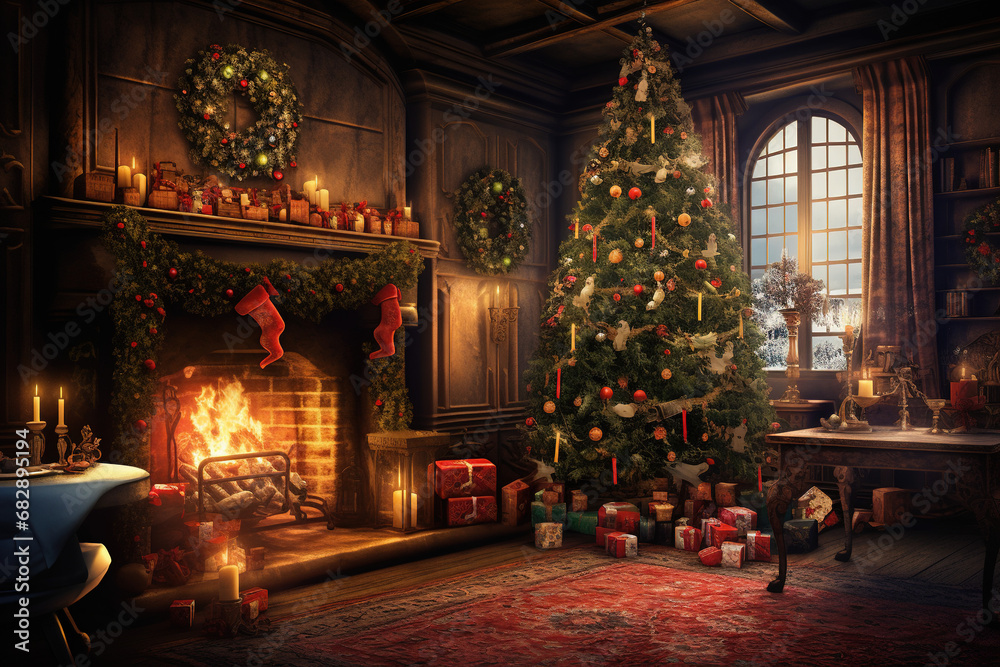 Christmas decorative background Christmas decorative background