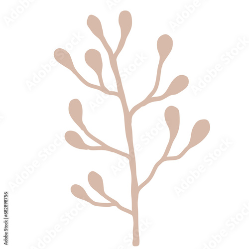 Cute and simple leaf beige color png