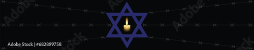 International Holocaust Remembrance Day vector. Star of David . January 27. Important day