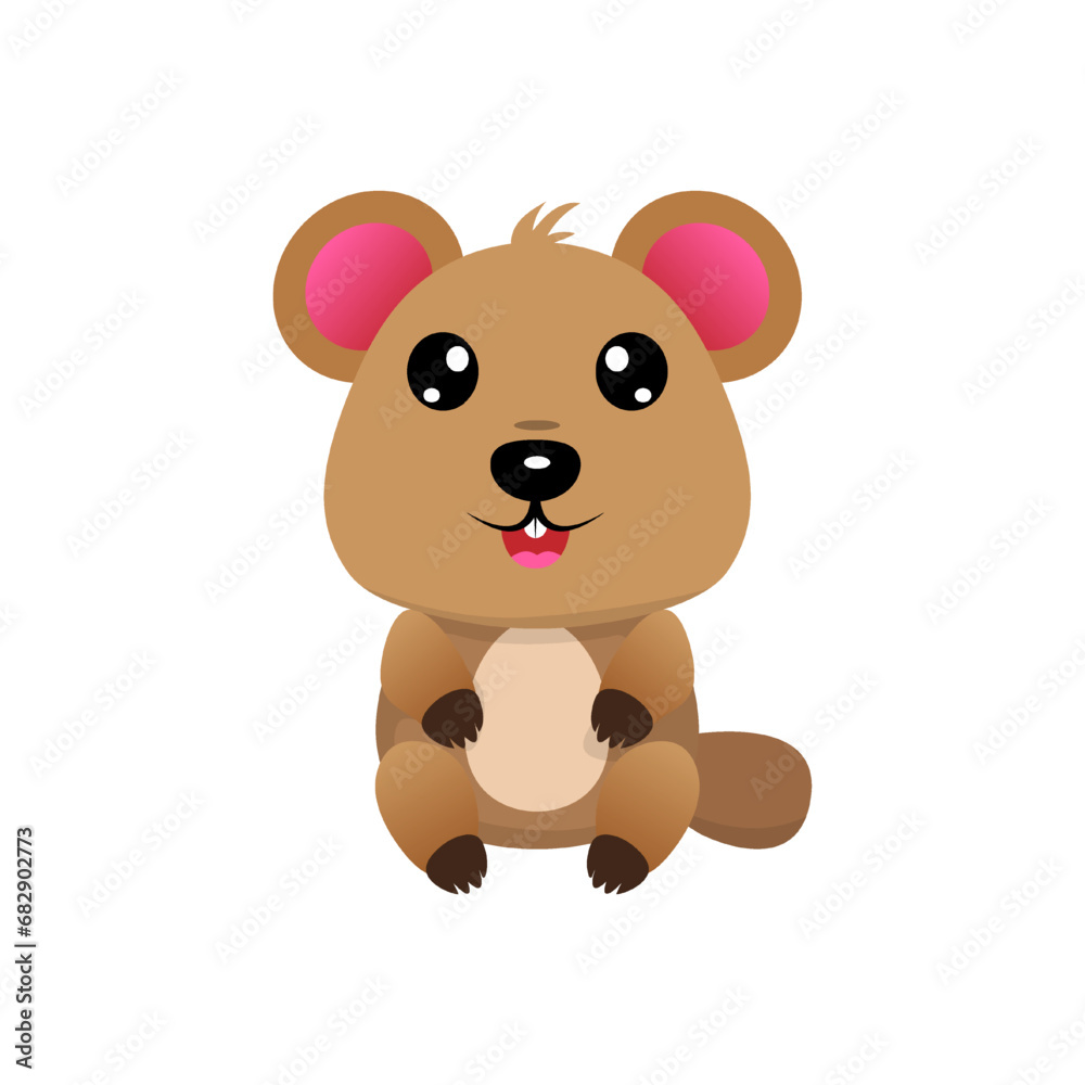 cute little quokka cartoon vector cute little quokka cartoon vector