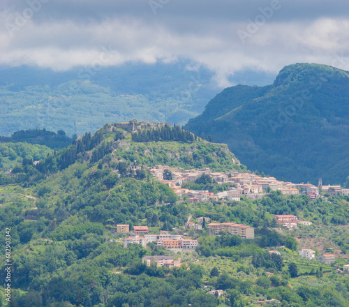 Panoramic view of the village of Aiello Calabro photo