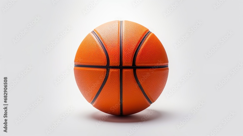 Basketball isolated on a white background made with Ai generative technology