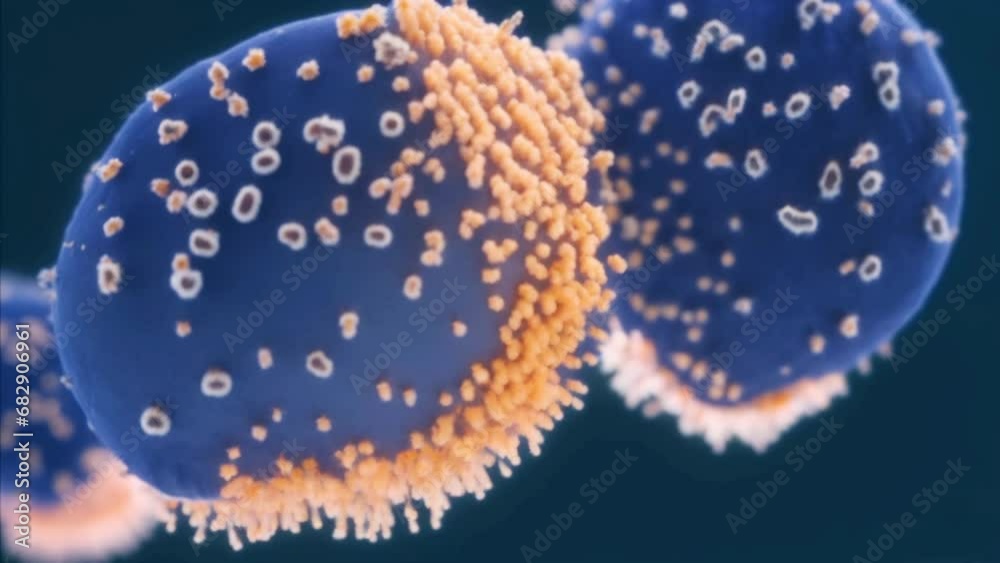 cell life, abstract scientific illustration