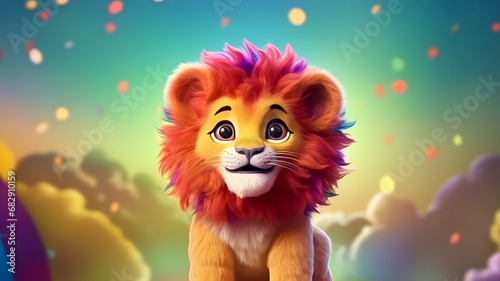 cartoon lion illustration 