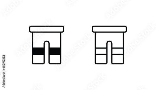 Pent icon design with white background stock illustration