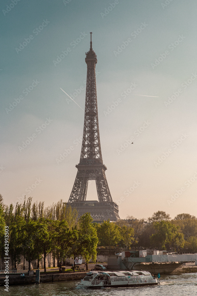 Amazing view of the Eiffel Tower in Paris
