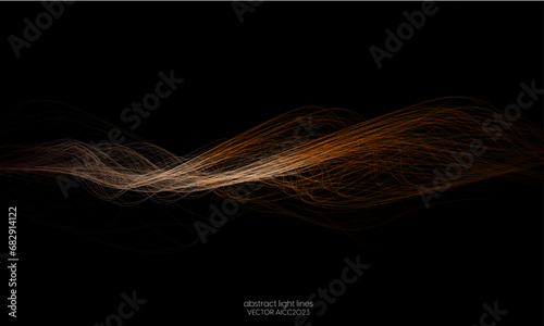 abstract light lines wavy flowing dynamic