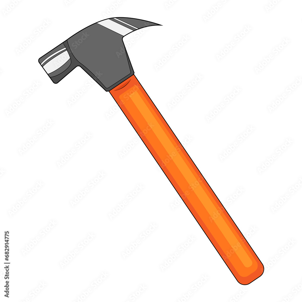 Vetor de um martelo feito no Illustrator. Vetor de um martelo feito no Illustrator.
