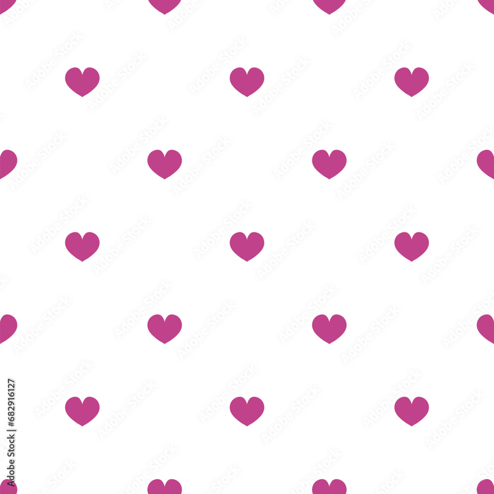Hearts Rose Violet Color seamless pattern. Trendy color print 2024.