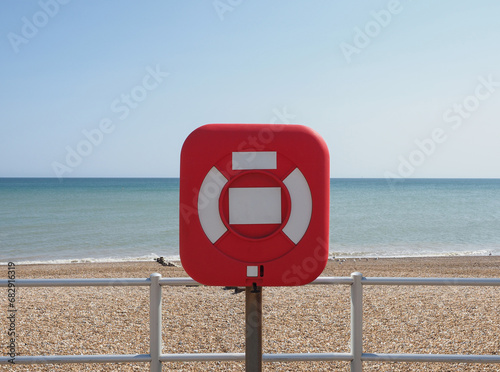 lifebuoy by the sea photo