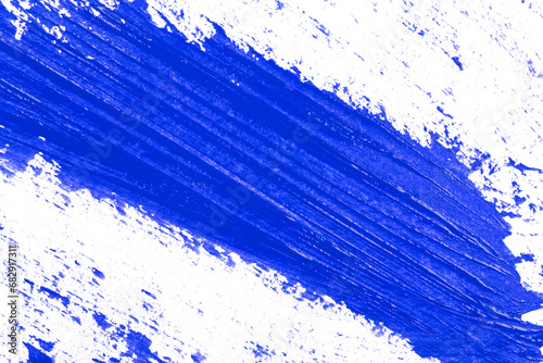 blue stroke of the paint brush