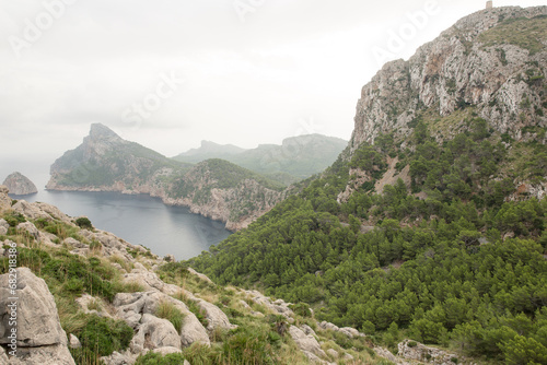 Stunning views of cliffs, mountains, beach and sea from Mallorca island in Spain © AlexRosu
