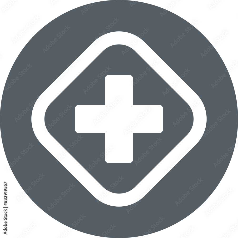 Fototapeta premium Cross, healthcare, hospital icon