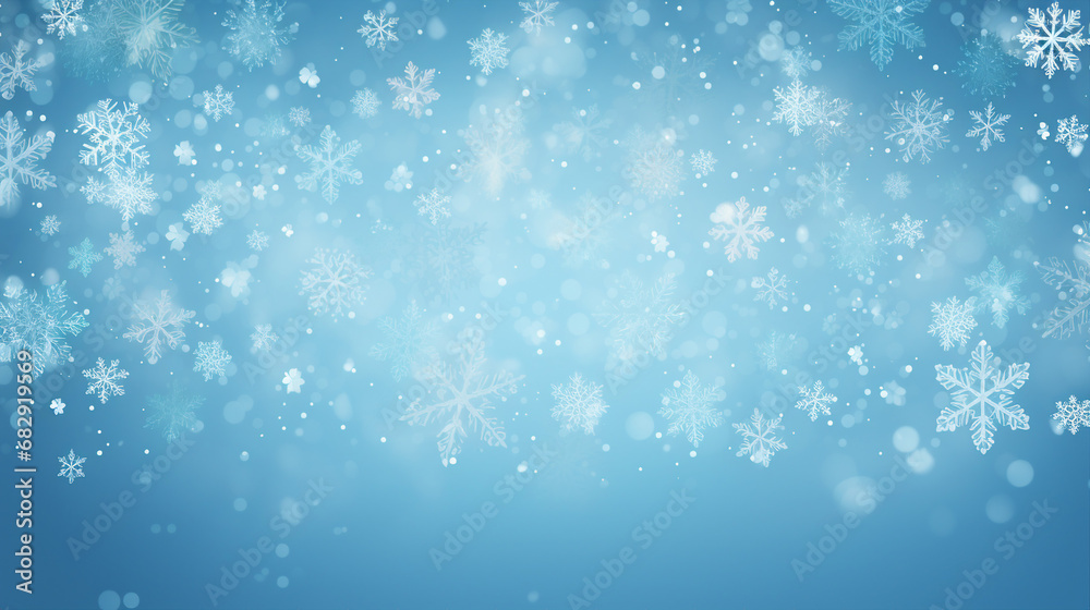 Magical Snowstorm: Winter Wonderland Snowflakes Background