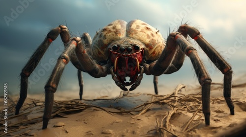 angry spider monster background wallpaper ai generated image © anis rohayati