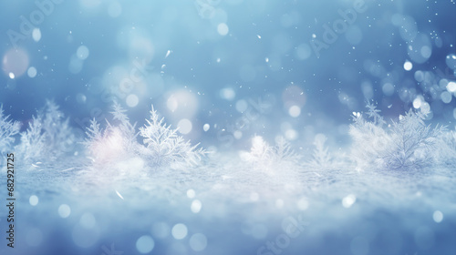 Magical Winter Wonderland with Snowflakes
