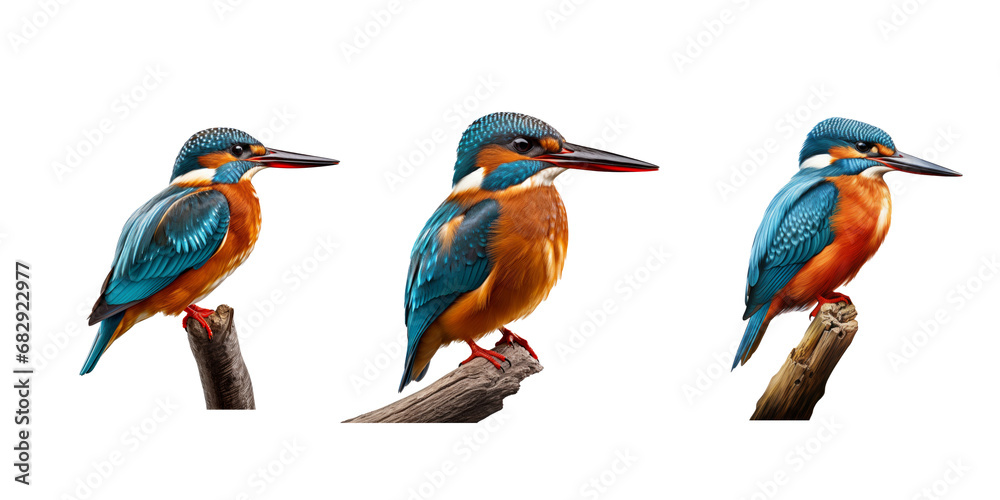 Obraz premium kingfisher isolated on white background