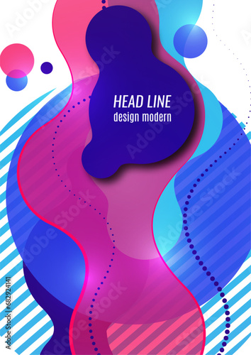 Wallpaper Mural Abstract colorful liquid background. Dynamic composition of figures on a white background. Vector Torontodigital.ca