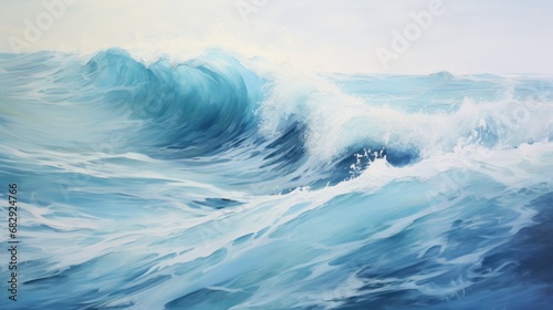 big waves of beautiful sea water background wallpaper ai generated image © anis rohayati