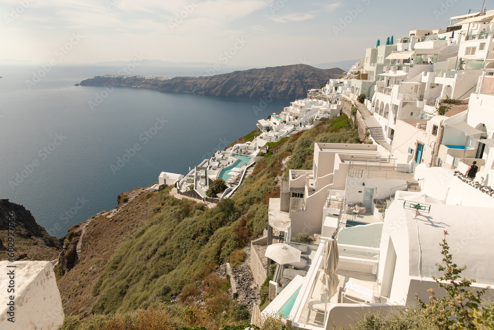 Obraz premium Stunning views of Santorini island in Greece Mediterranean Sea