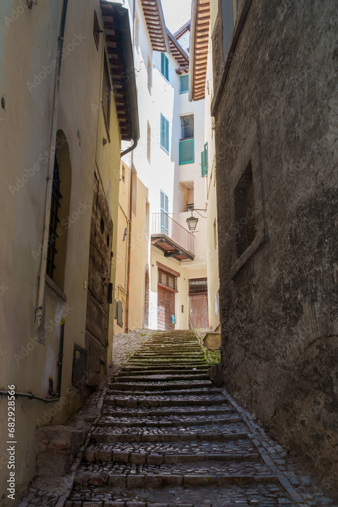 Historic buildings of Spoleto, Umbria, Italy