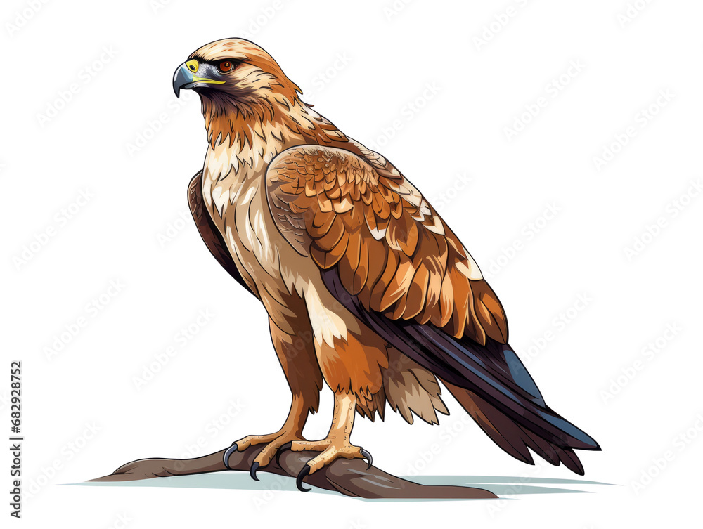 A majestic hawk looking around with fierce look. A majestic hawk looking around with fierce look.