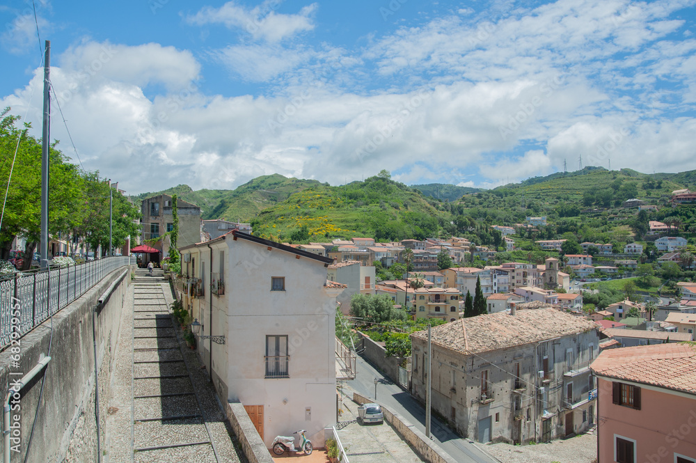 Obraz premium Panoramic view of the village of Amantea