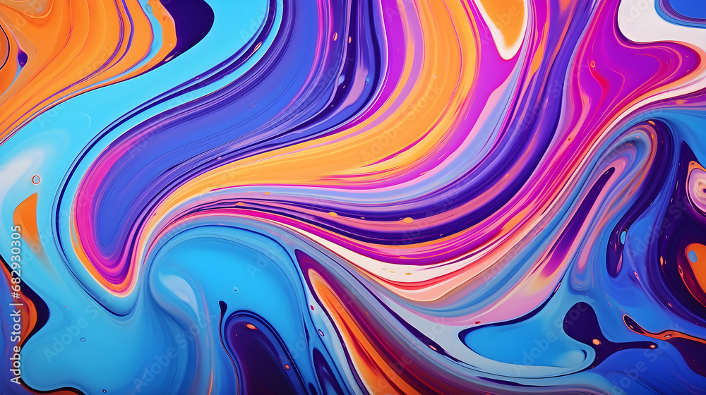Colorful abstract background 3D Liquid marbling backgro