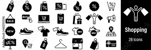 Discount promotion Web Icons. Gifts, Sale, E-commerce, Shopping, Store, Purchase, Marketing. Vector in Line Style Icons