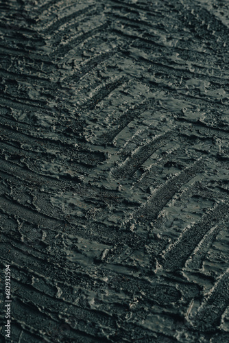 Obraz na płótnie dark muddy road background with tire traces, dirty ground w salonie