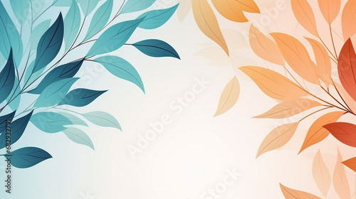 minimalist leaves background  elegant botanical design