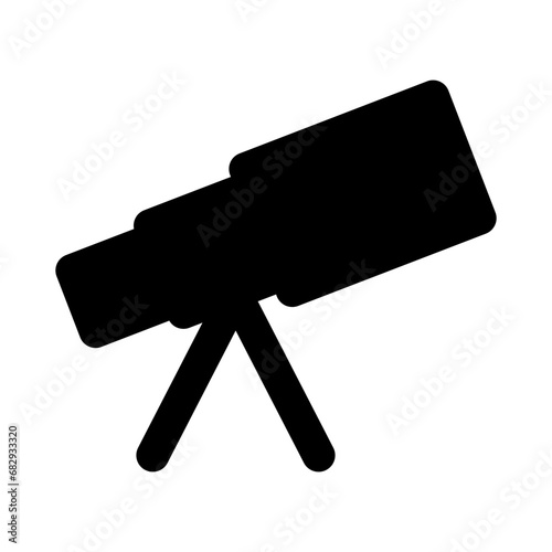 Telescope icon. Astronomical instrument icon