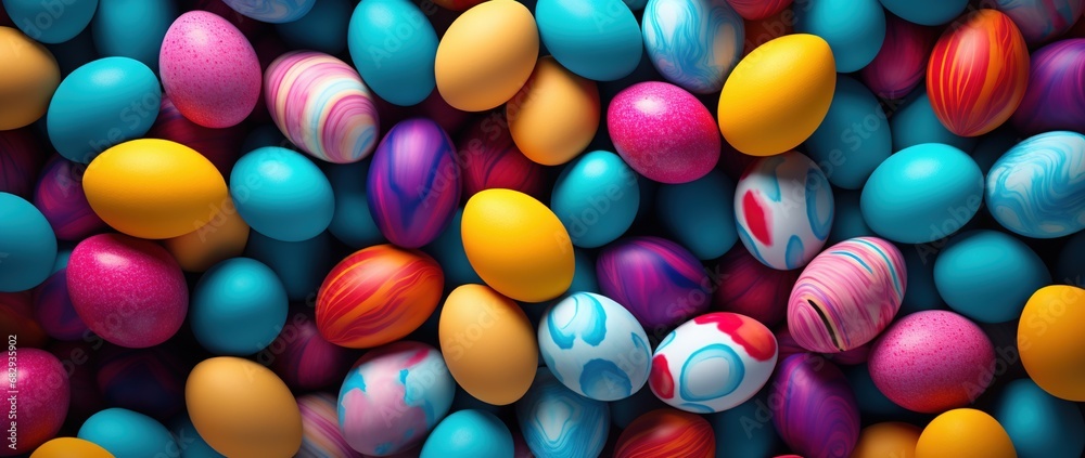 Colorful Easter eggs background