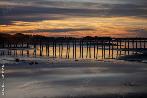 sunset on the beach