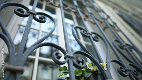 Elegant window gate protection against intruders demarcating protection and property photo