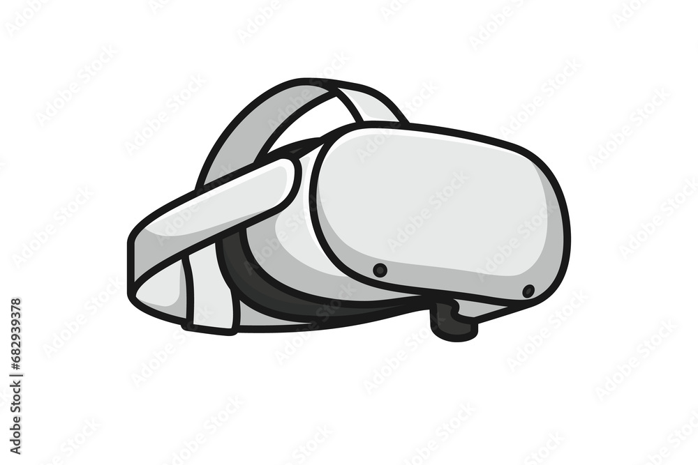 Virtual Reality Headset Glasses vector illustration. Technology object ...