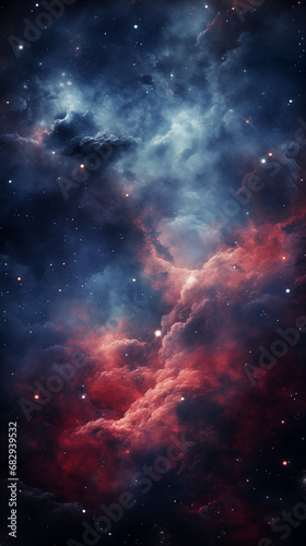 Nebula wallpaper background blue and red