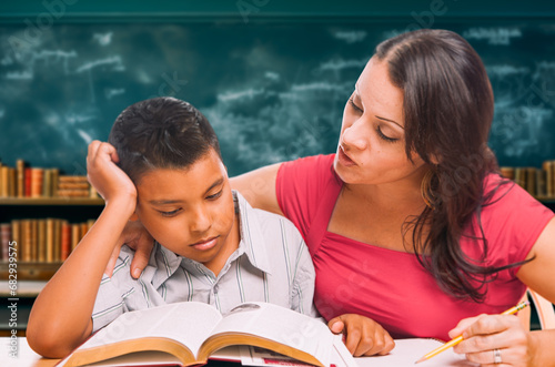 Female Tutor Doing Homework...