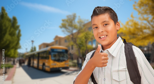Excited Young Hispanic Boy ...