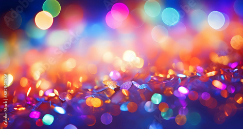 Colorful sparkle bokeh background. ai generated.