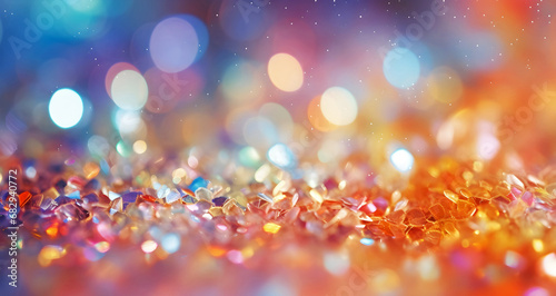 Colorful sparkle bokeh background. ai generated.