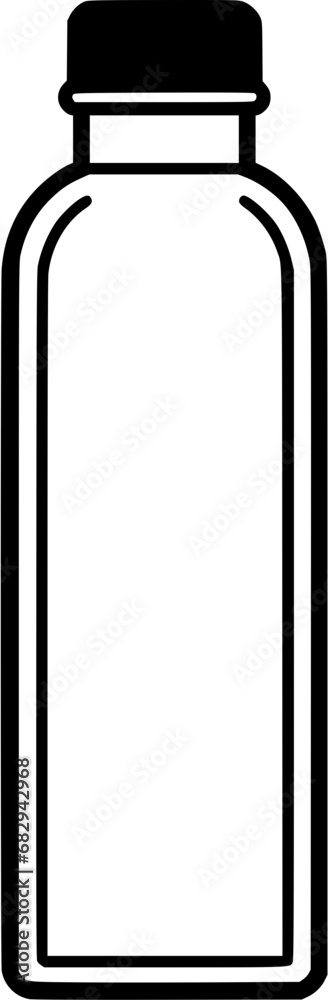 Empty Container Water Bottle Icon in Hand-drawn Style Empty Container Water Bottle Icon in Hand-drawn Style