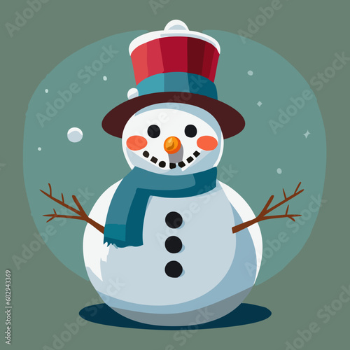 snowman in the snow