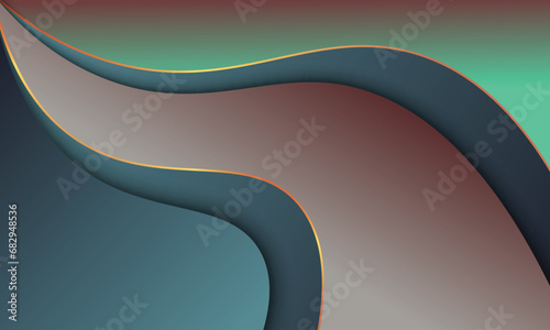 Wavy stripes with lines and shadows background.