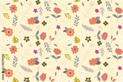 Wallpaper Mural Abstract flower pattern background. Vector illustration. Torontodigital.ca