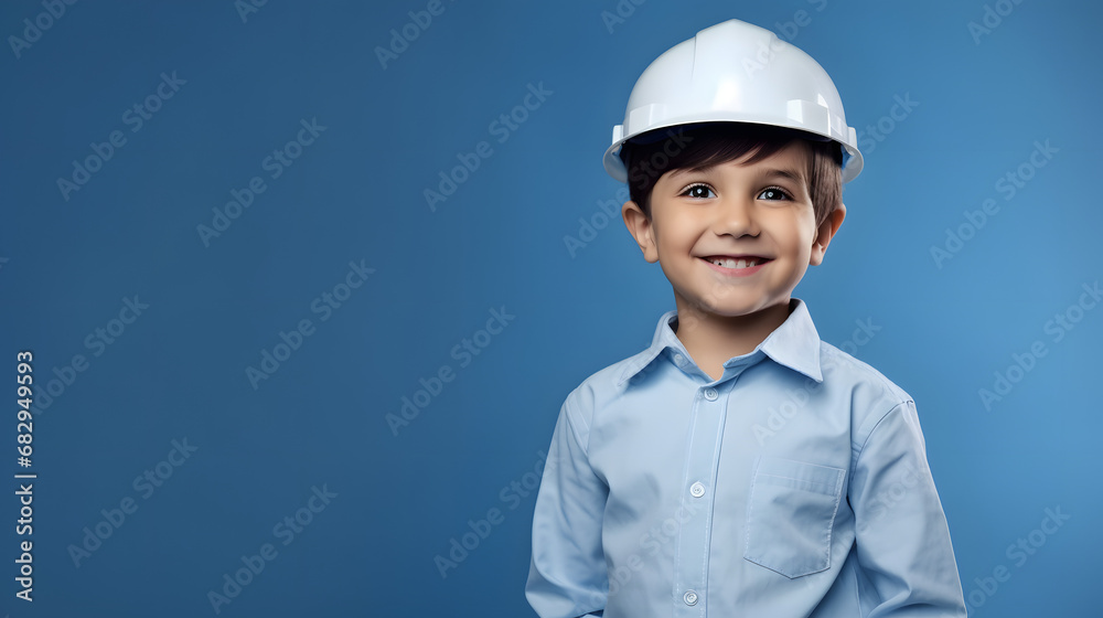 Kid dressed like worker generativ ai Kid dressed like worker generativ ai