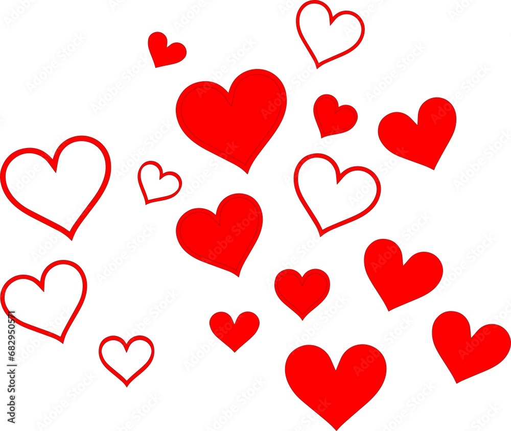 hearts background,heart, love, ribbon, bow, gift, valentine, holiday, decoration, vector, illustration, day, symbol, 