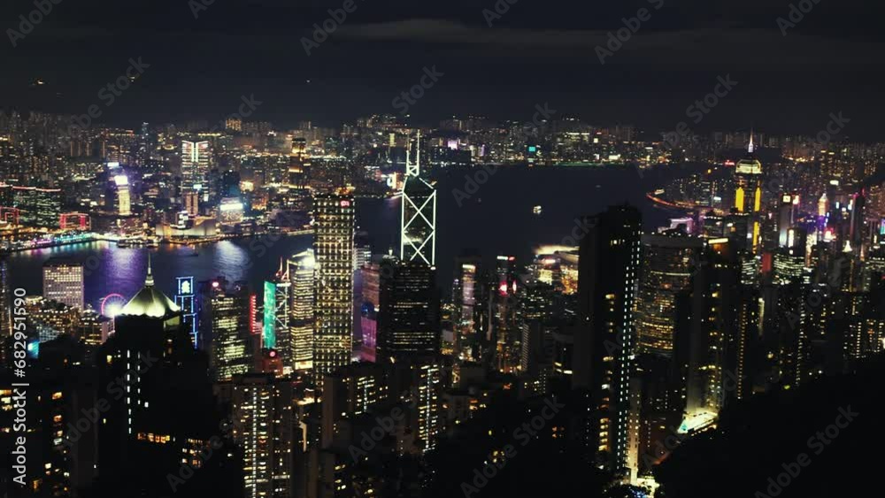 custom made wallpaper toronto digitalHongkong urban city skyline with skyscraper in China, Asia.